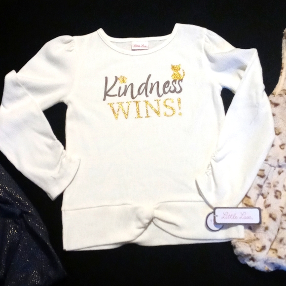 Little Lass Girl 3 piece Faux Fur Vest/Hooded L/Sleeve Tee Jeans Leggings 7/8 - Picture 8 of 8